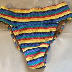 Montce XS Caribbean Striped Bikini Bottoms Never Worn or Washed